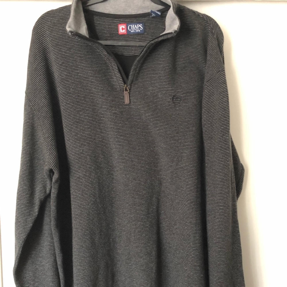 Chaps-Ralph Lauren striped 1/4 zip up sweater